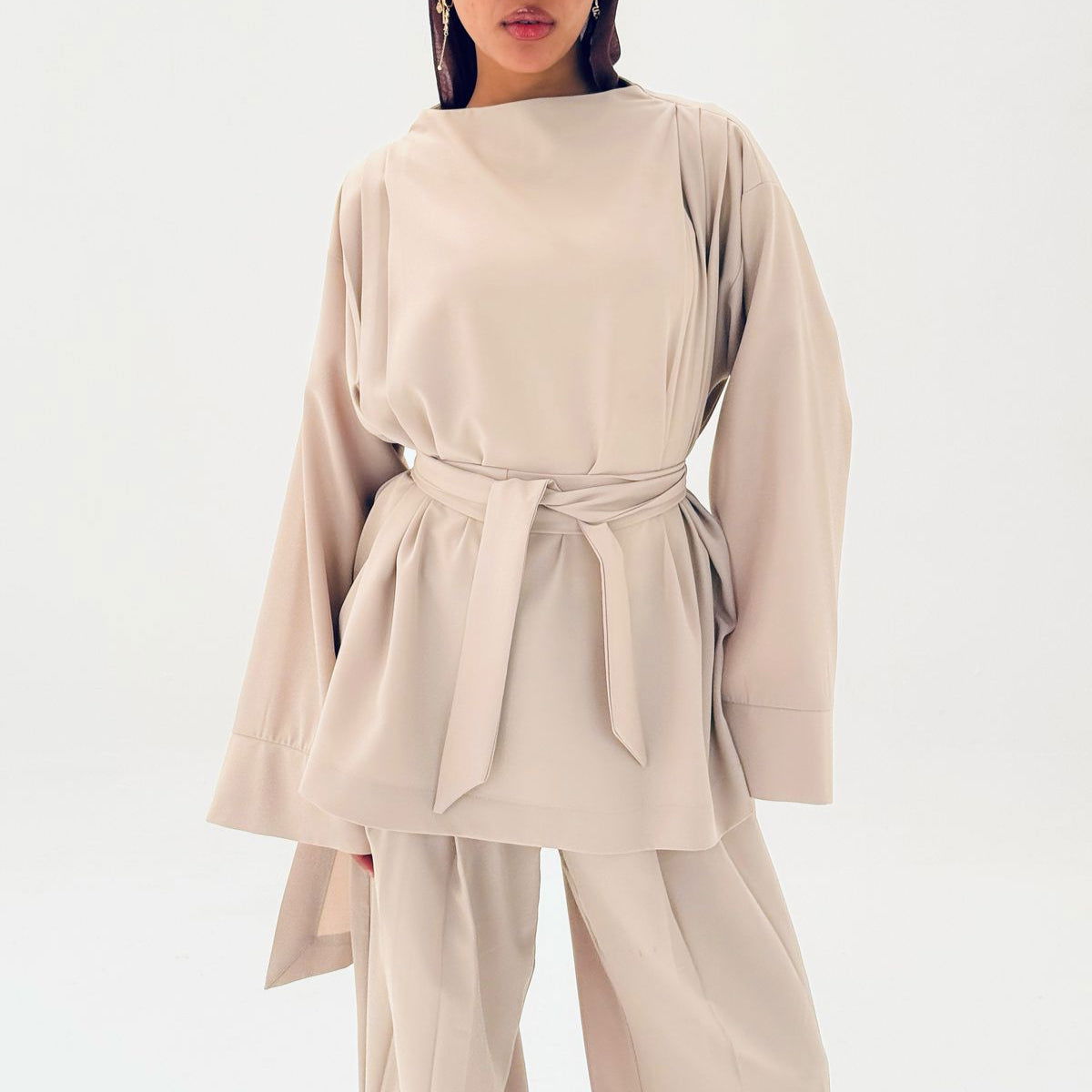 Feel Good Set Butter Cream - AB Essential Women Wear