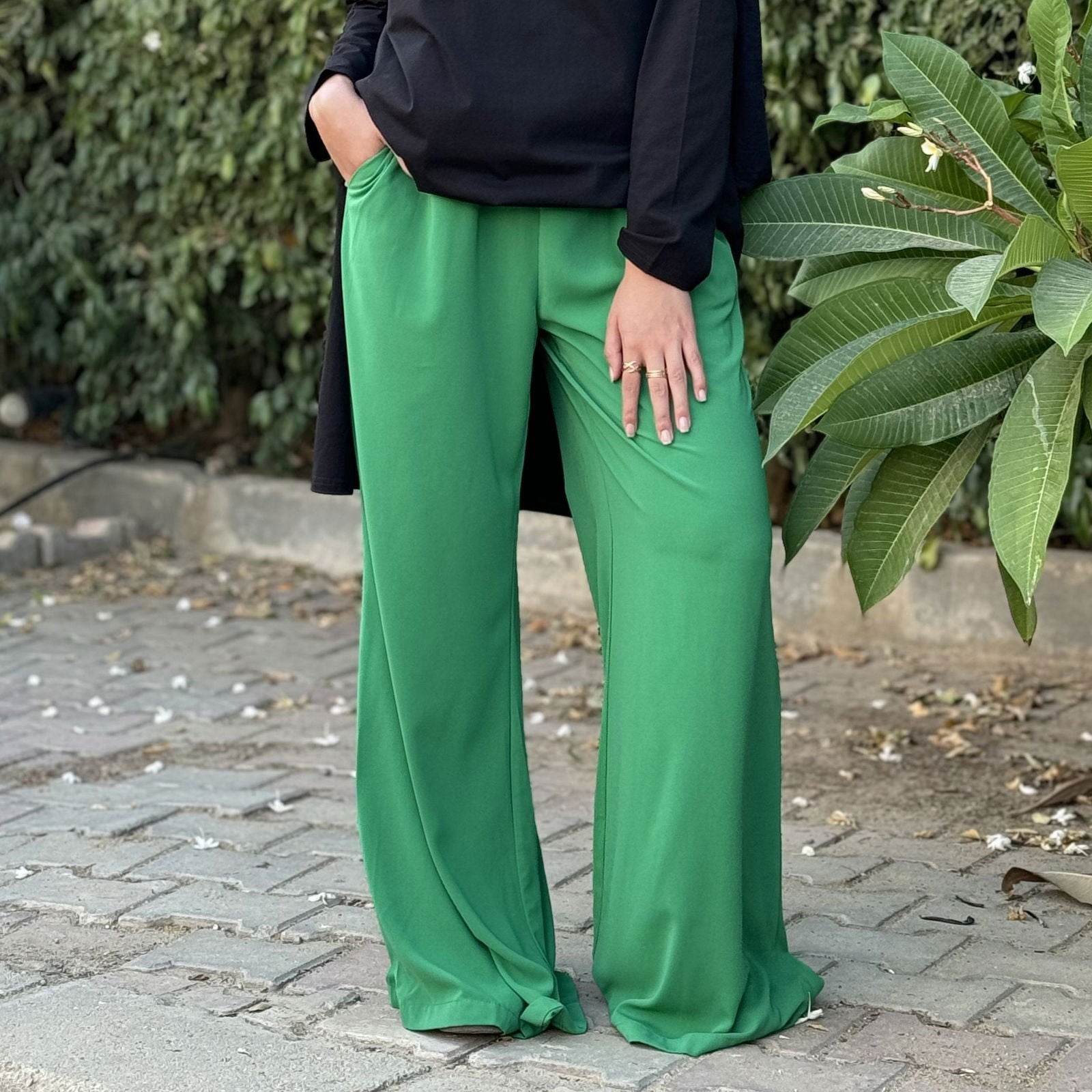 Flair Pants Green - AB Essential Women Wear