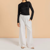 Flair Pants White - AB Essential Women Wear