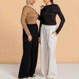 Flair Pants White - AB Essential Women Wear