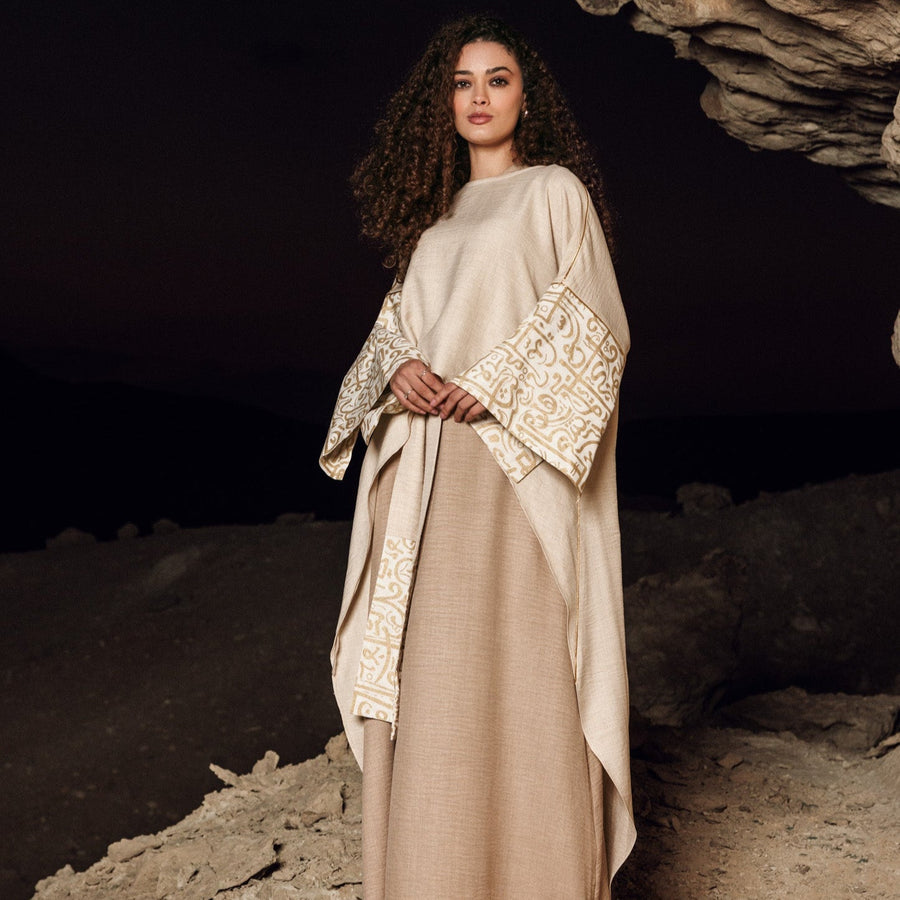 Horof Kaftan Golden Beige - AB Essential Women Wear
