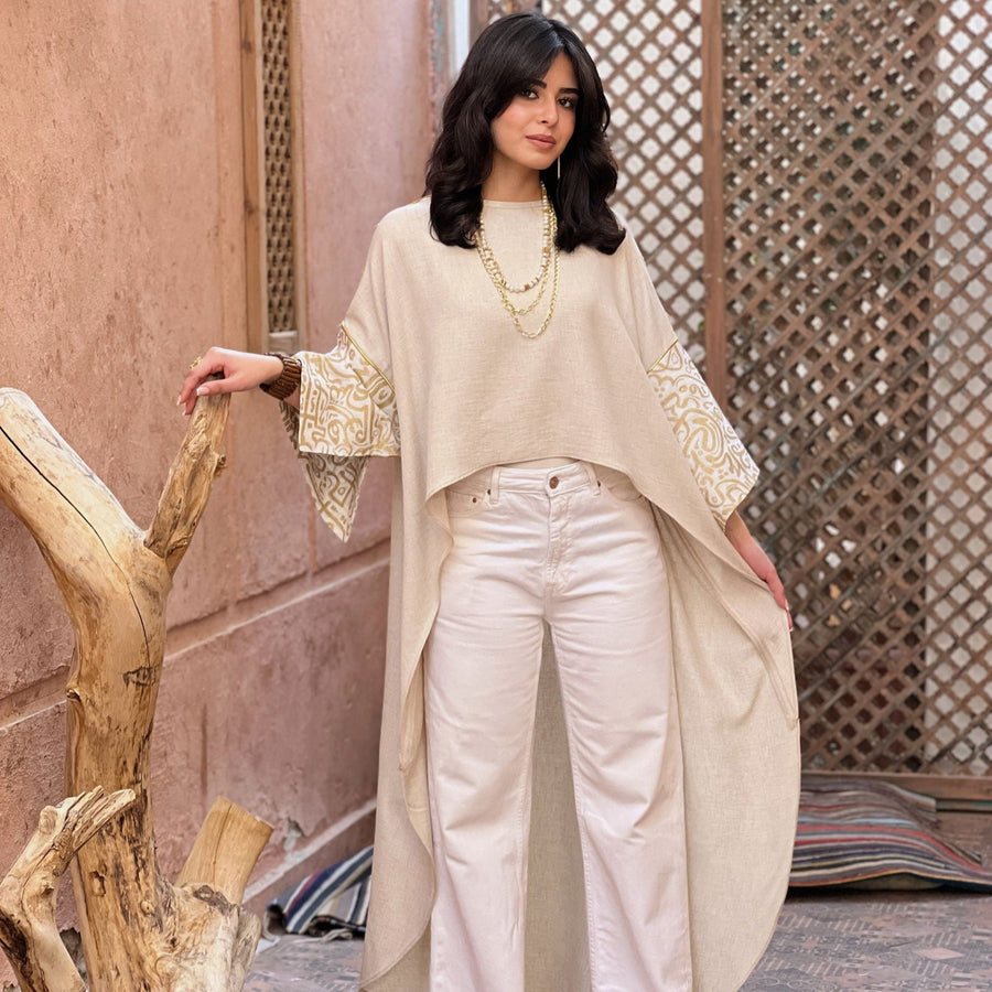 Horof Kaftan Golden Beige - AB Essential Women Wear