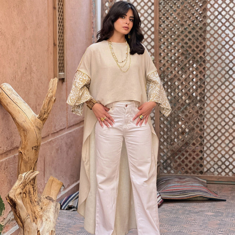 Horof Kaftan Golden Beige - AB Essential Women Wear