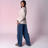 Fine Line Blazer Beige