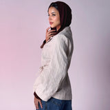 Fine Line Blazer Beige