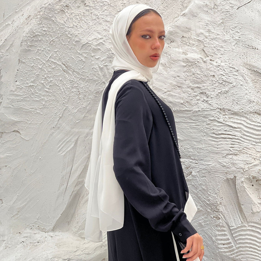 Layl Abaya White - AB Essential Women Wear