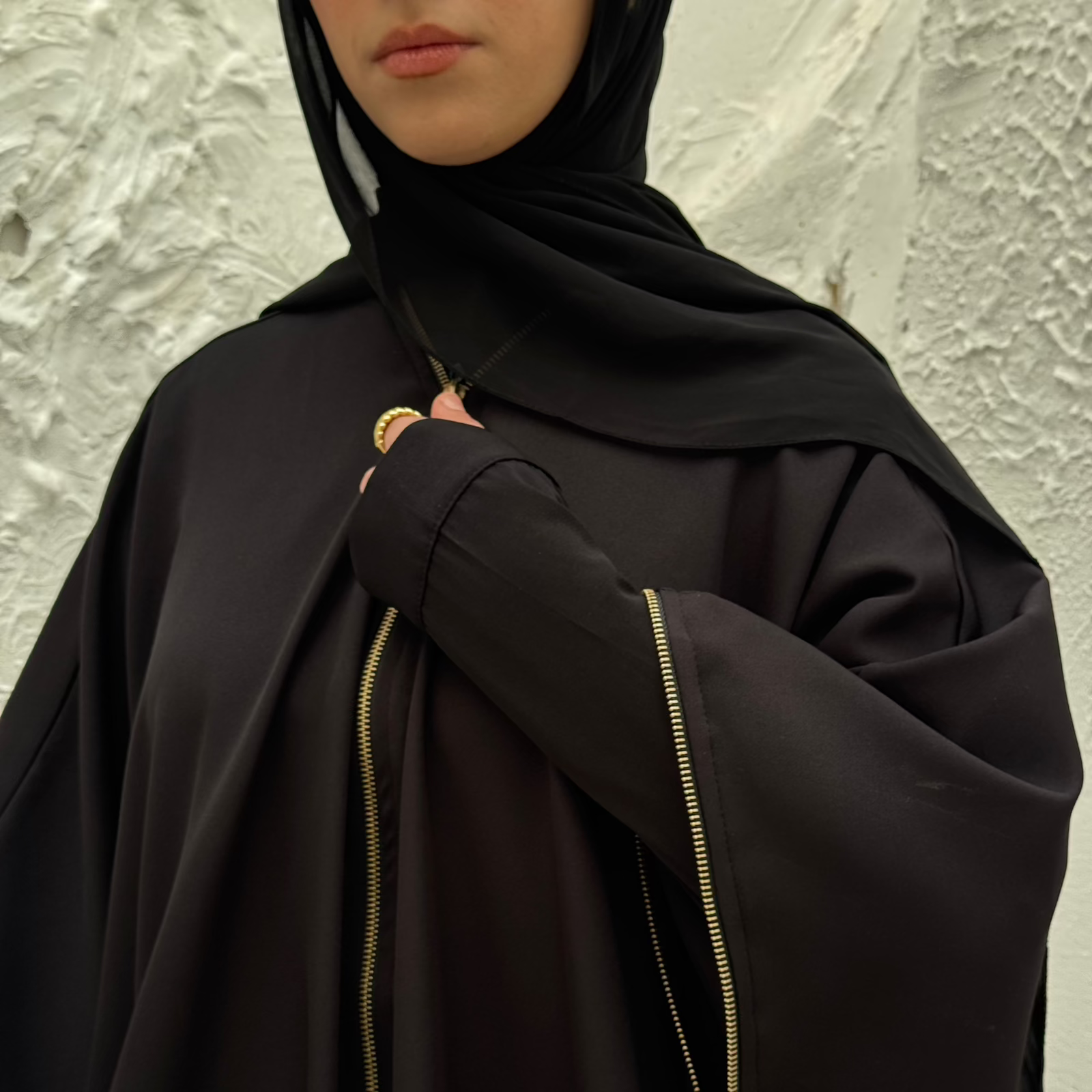Misk Abaya - Black - AB Essential Women Wear