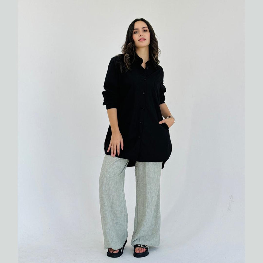 Noir Relaxed Shirt - AB Essential Women Wear