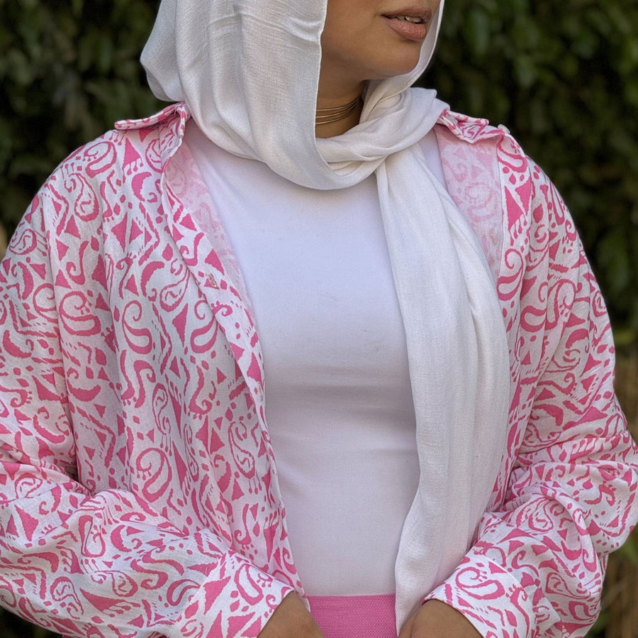 Raspberry Linen Top - AB Essential Women Wear