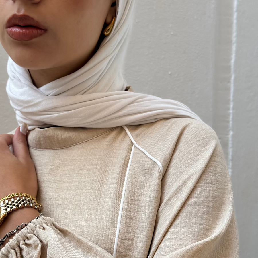 Rihanna Cloche Abaya Beige - AB Essential Women Wear