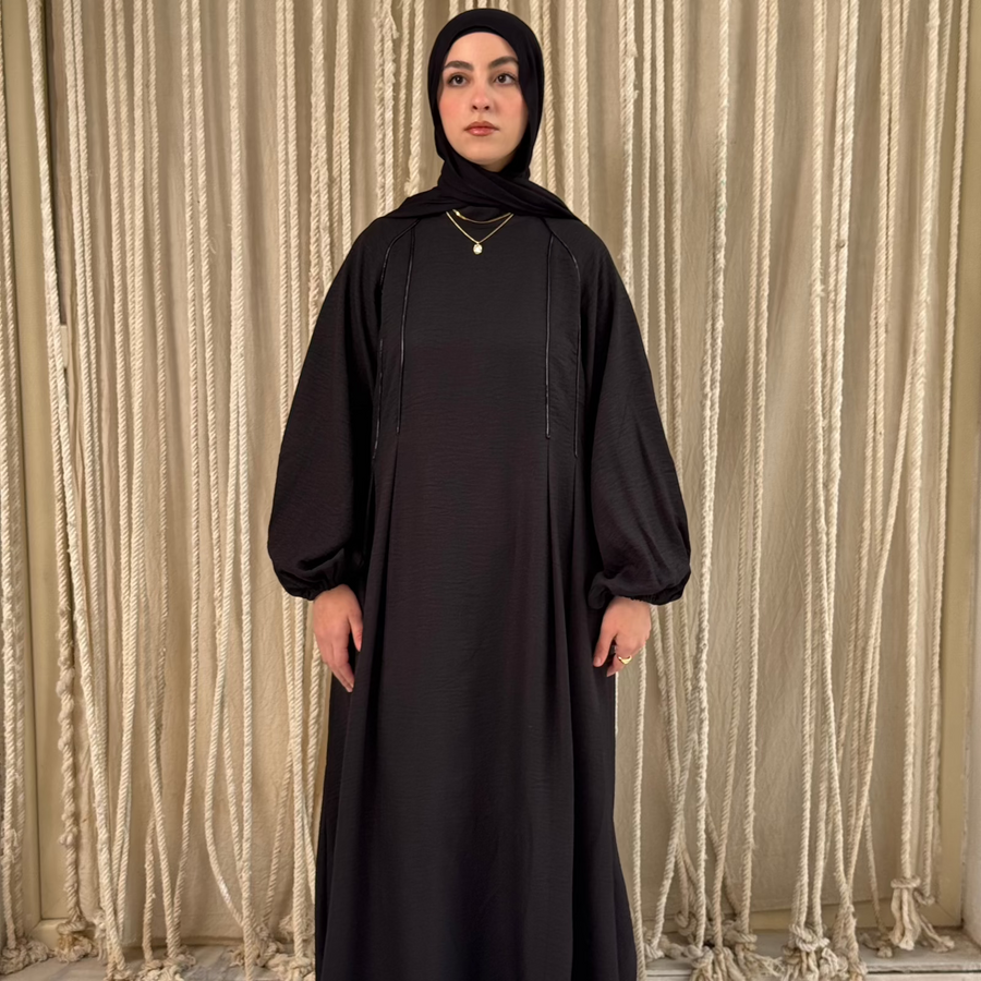 Rihanna Cloche Abaya Black - AB Essential Women Wear
