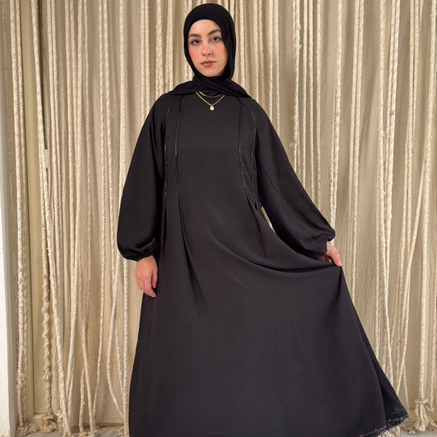 Rihanna Cloche Abaya Black - AB Essential Women Wear