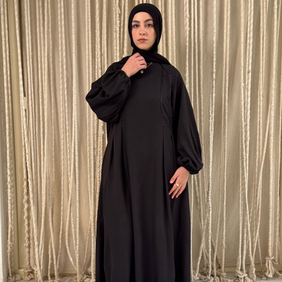 Rihanna Cloche Abaya Black - AB Essential Women Wear