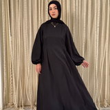 Rihanna Cloche Abaya Black - AB Essential Women Wear