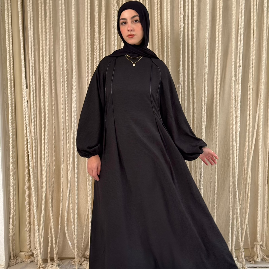 Rihanna Cloche Abaya Black - AB Essential Women Wear