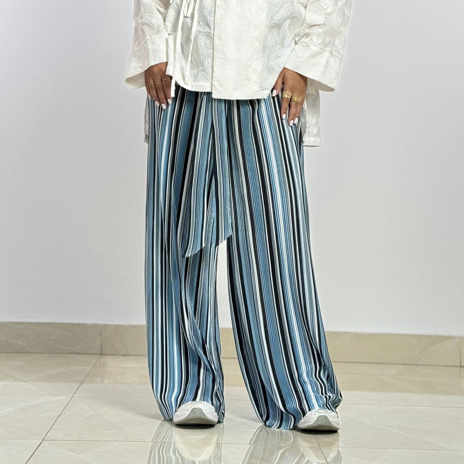 Sea Side Pants Bluish - AB Essential Women Wear