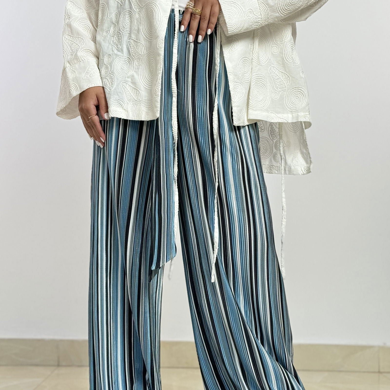 Sea Side Pants Bluish - AB Essential Women Wear