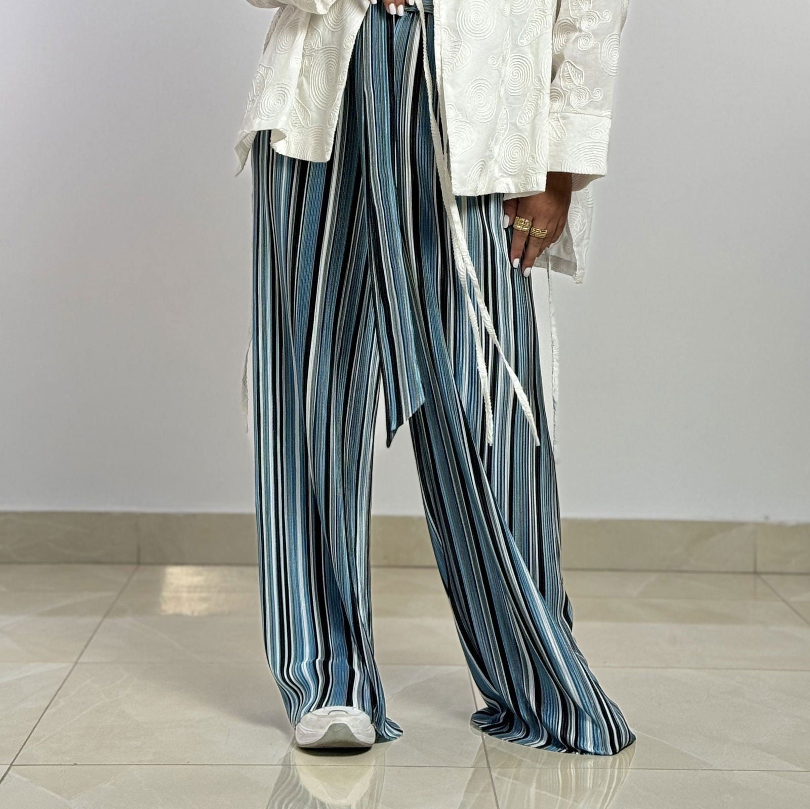 Sea Side Pants Bluish - AB Essential Women Wear