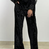 Super Velvet Black Pants - AB Essential Women Wear