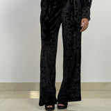 Super Velvet Black Pants - AB Essential Women Wear