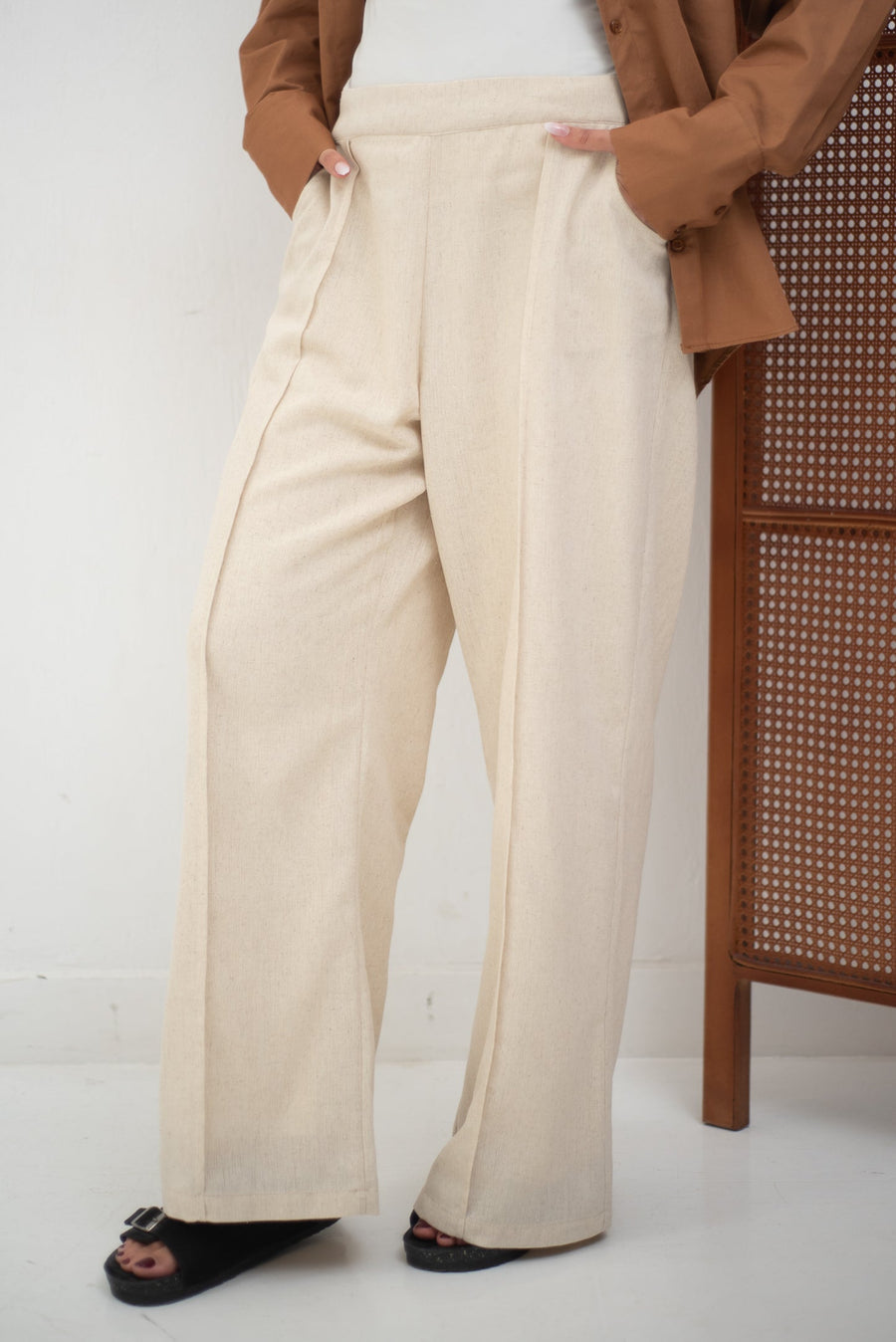 Sway Pants Beige - AB Essential Women Wear