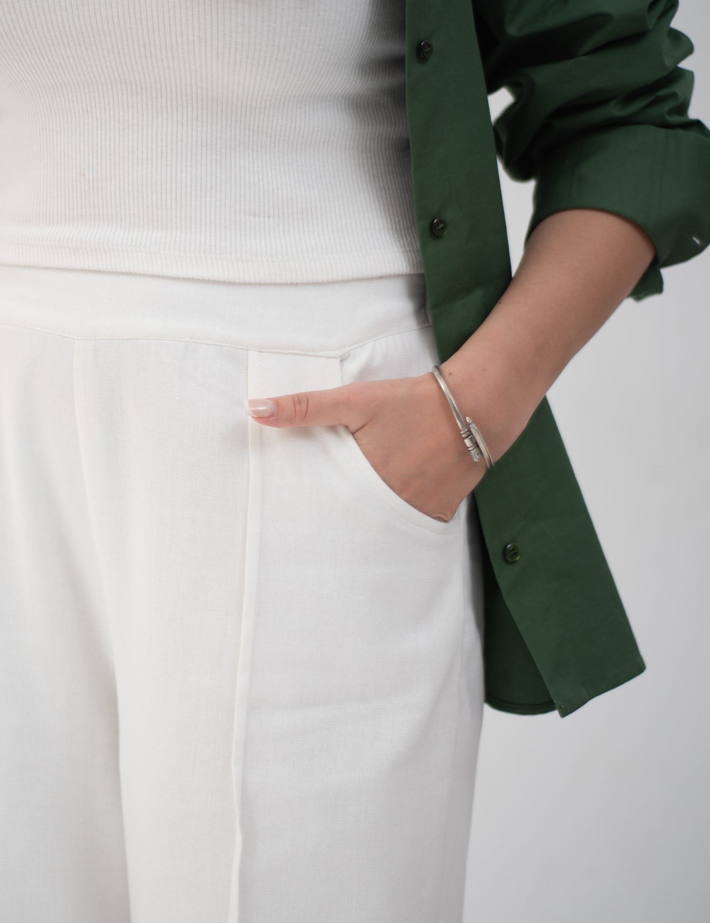 Sway Pants White - AB Essential Women Wear