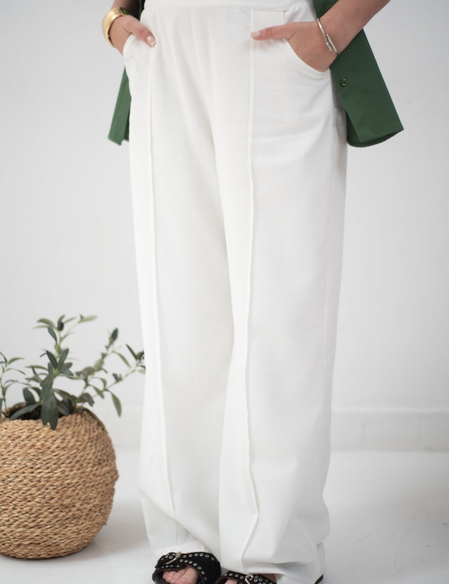 Sway Pants White - AB Essential Women Wear