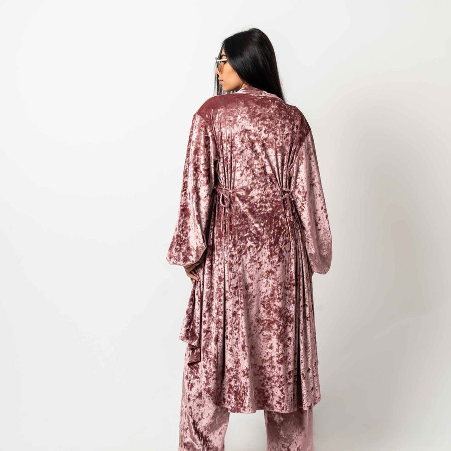 Velvet Cardigan Rose - AB Essential Women Wear