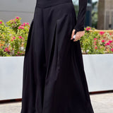Wide Leg Pants Black - AB Essential Women Wear