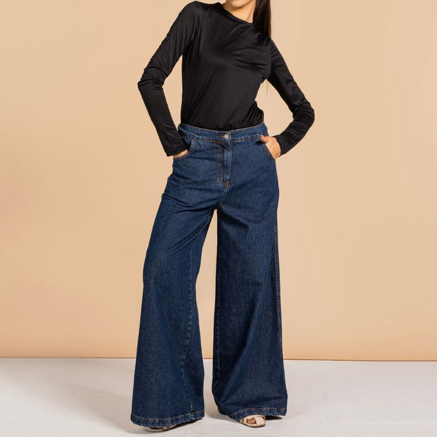 Wide Legs Jeans Pants - AB Essential Women Wear