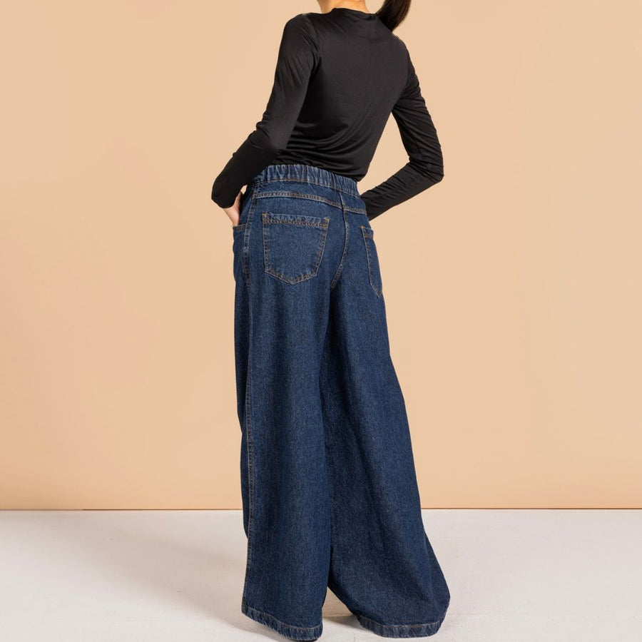 Wide Legs Jeans Pants - AB Essential Women Wear