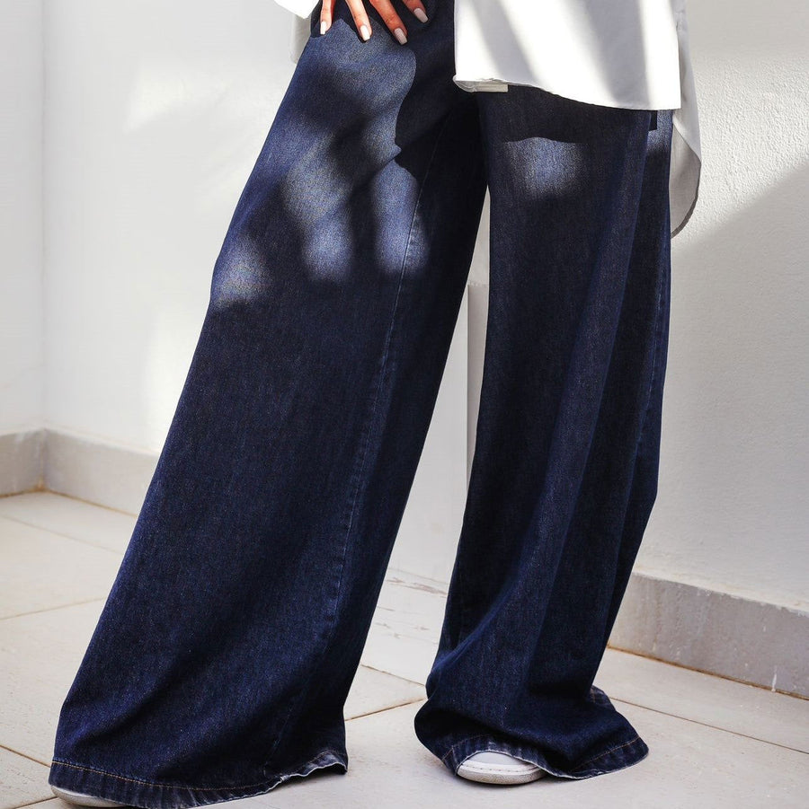 Wide Legs Jeans Pants - AB Essential Women Wear