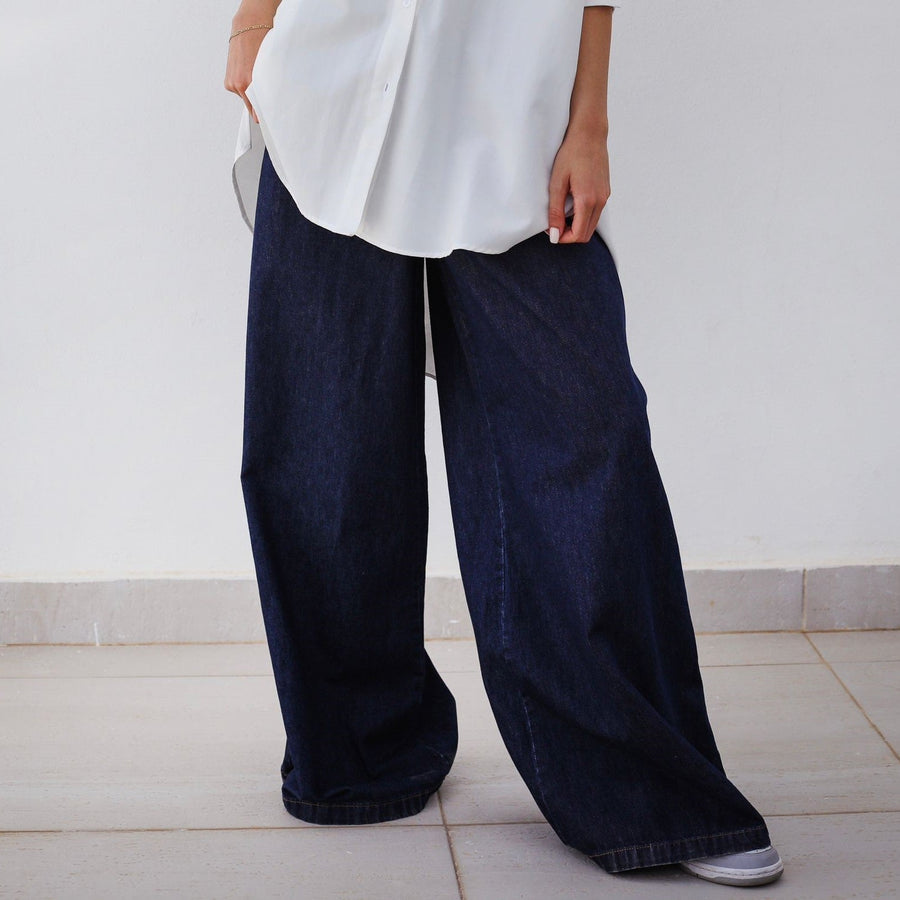 Wide Legs Jeans Pants - AB Essential Women Wear
