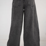 Wide Legs Jeans Pants Black - AB Essential Women Wear