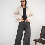 Wide Legs Jeans Pants Black - AB Essential Women Wear