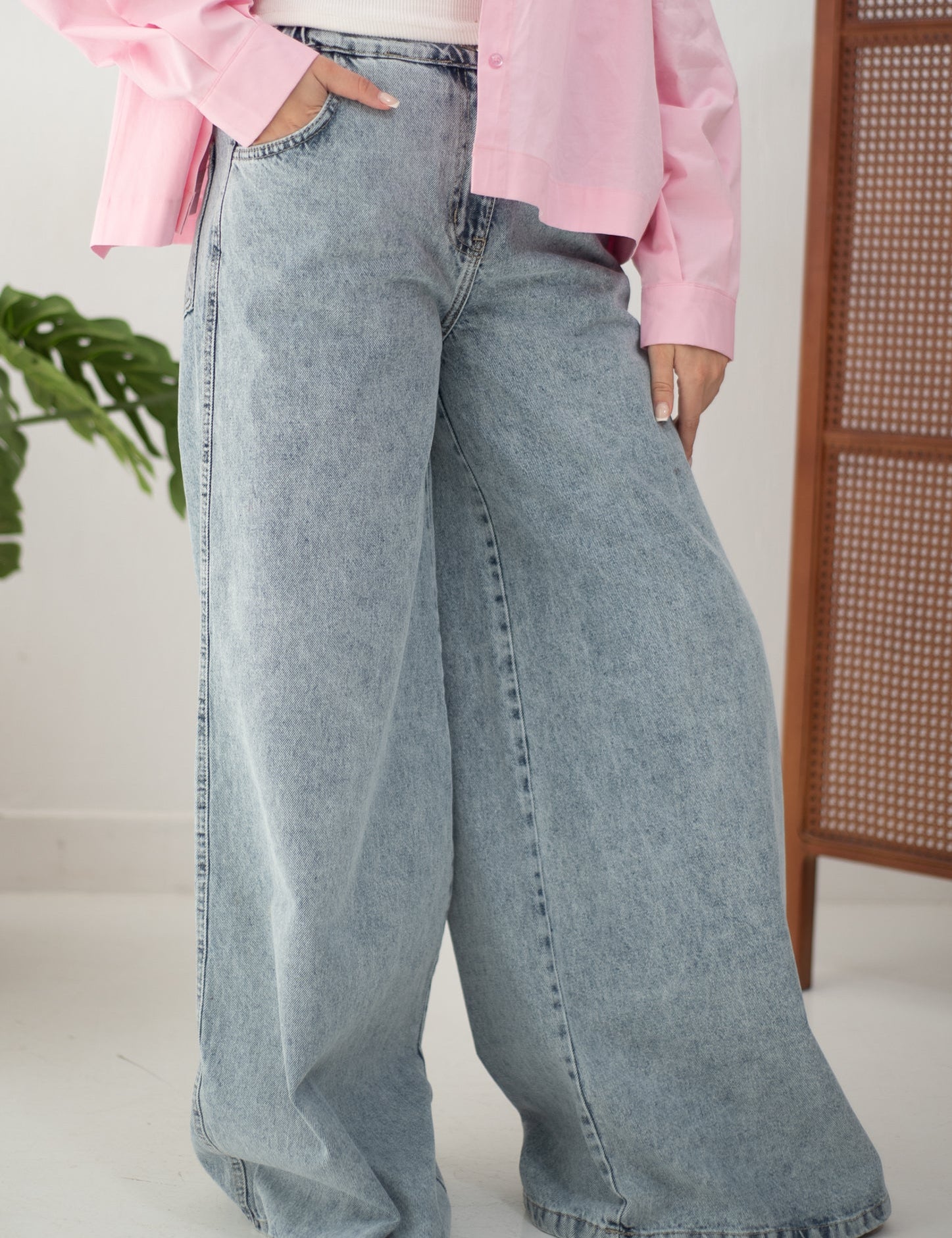 Wide Legs Jeans Pants ICE - AB Essential Women Wear