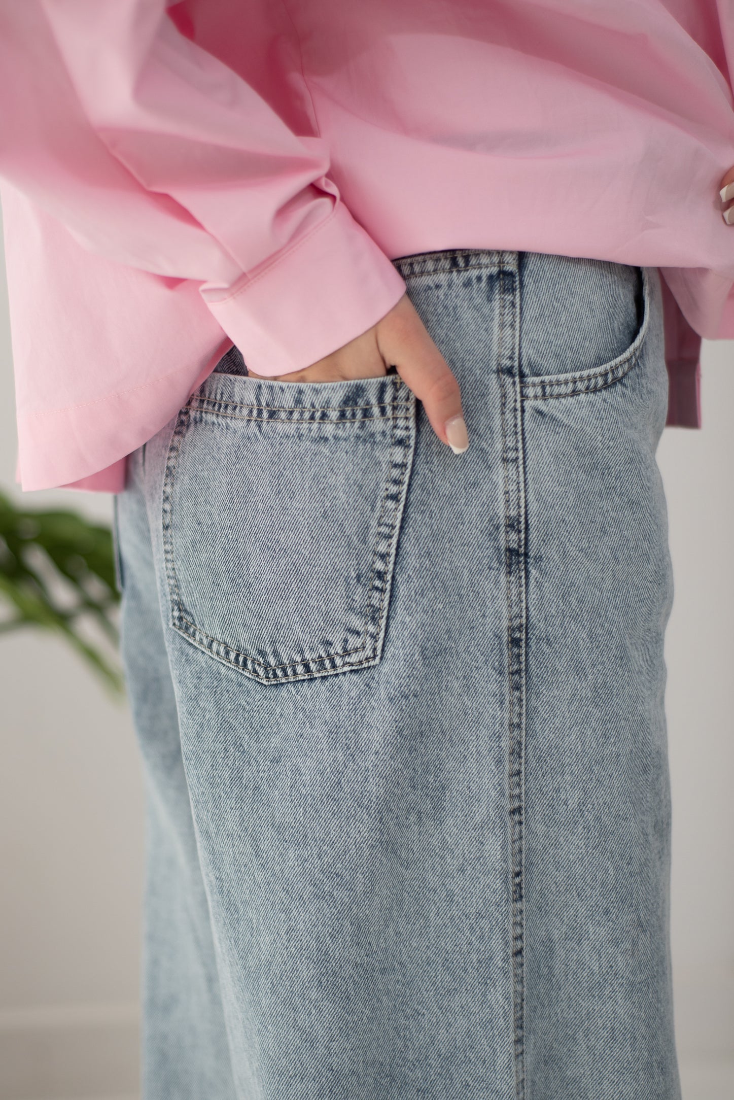 Wide Legs Jeans Pants ICE - AB Essential Women Wear