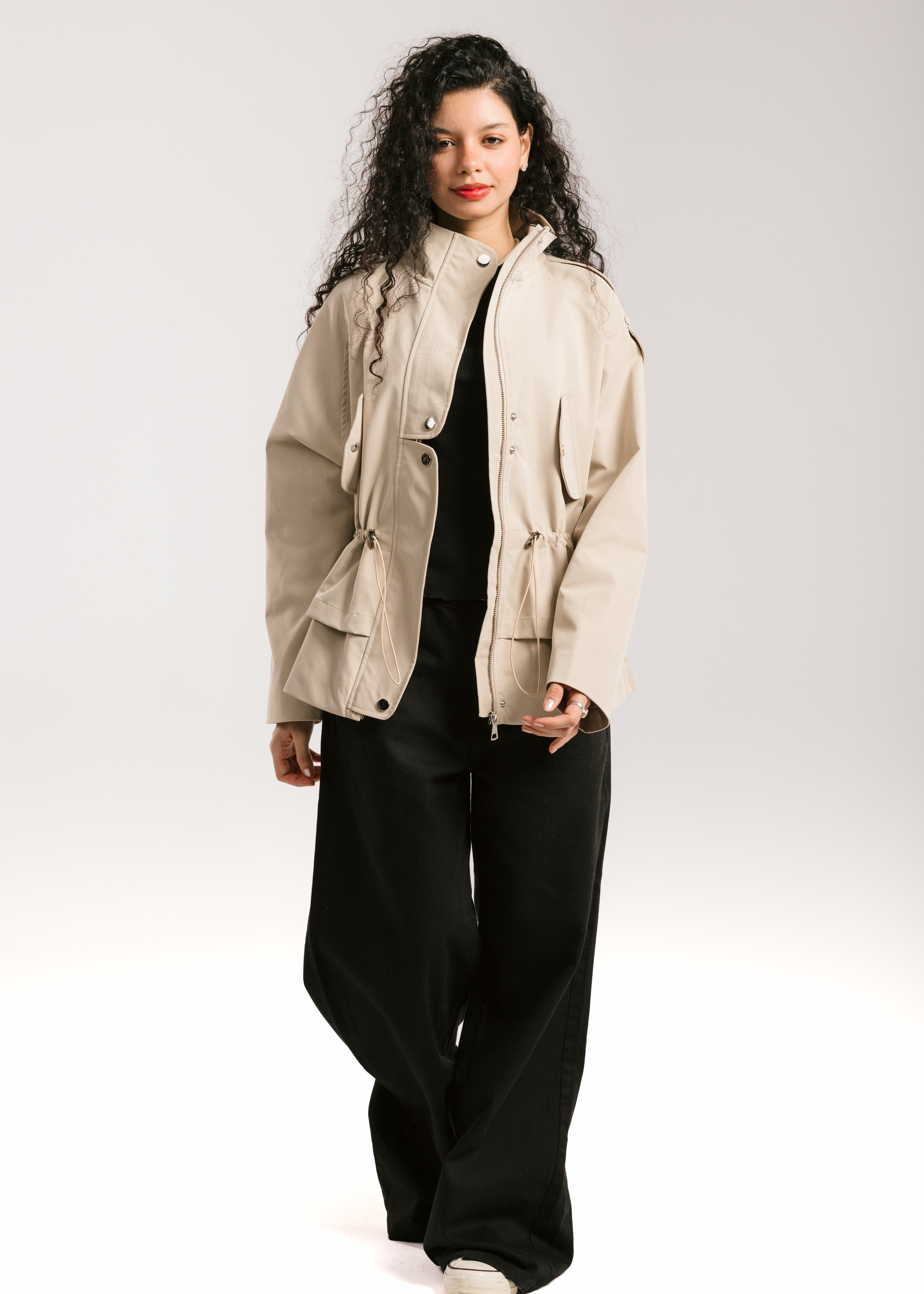 The Icon Gabardine Jacket Beige