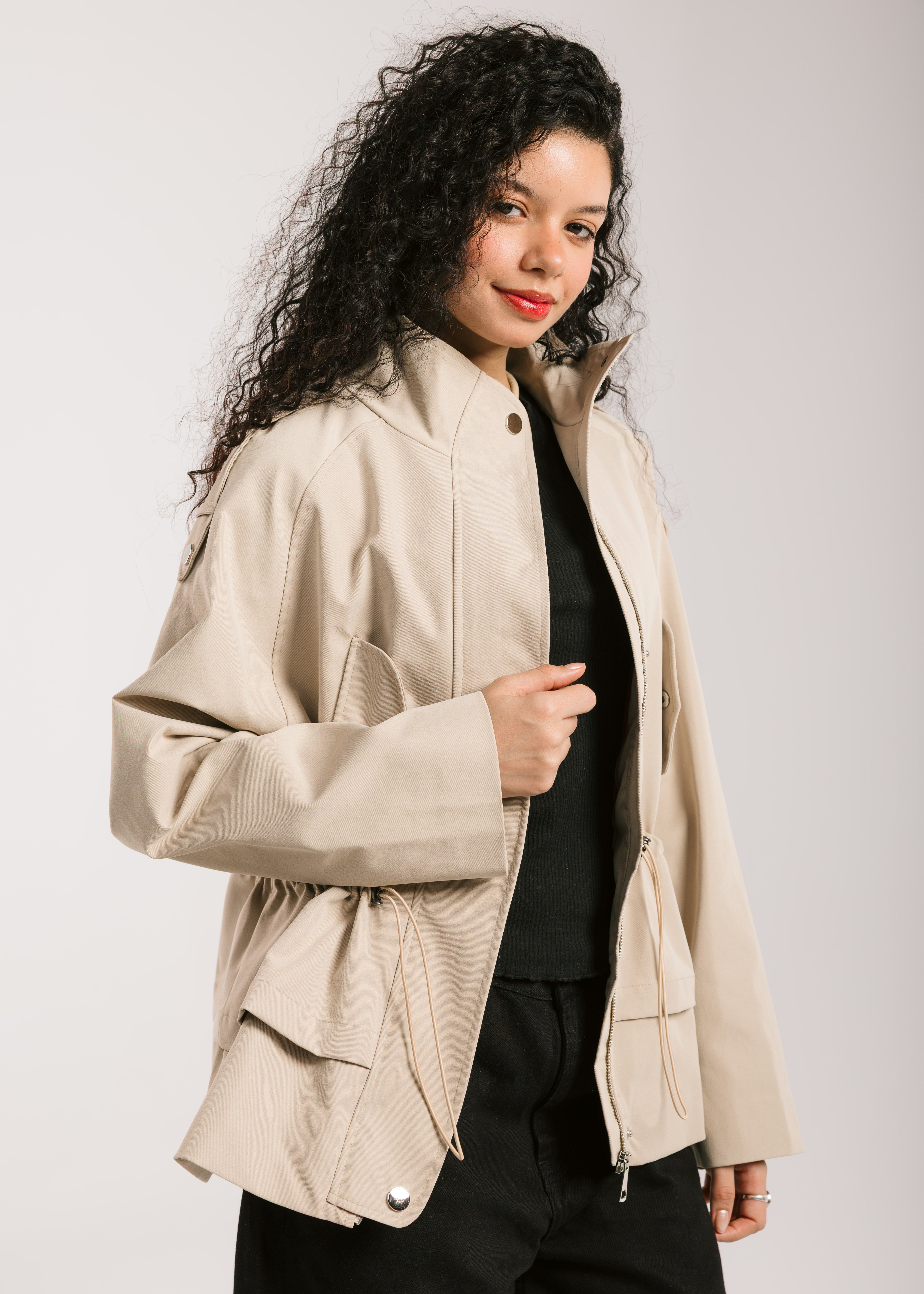 The Icon Gabardine Jacket Beige