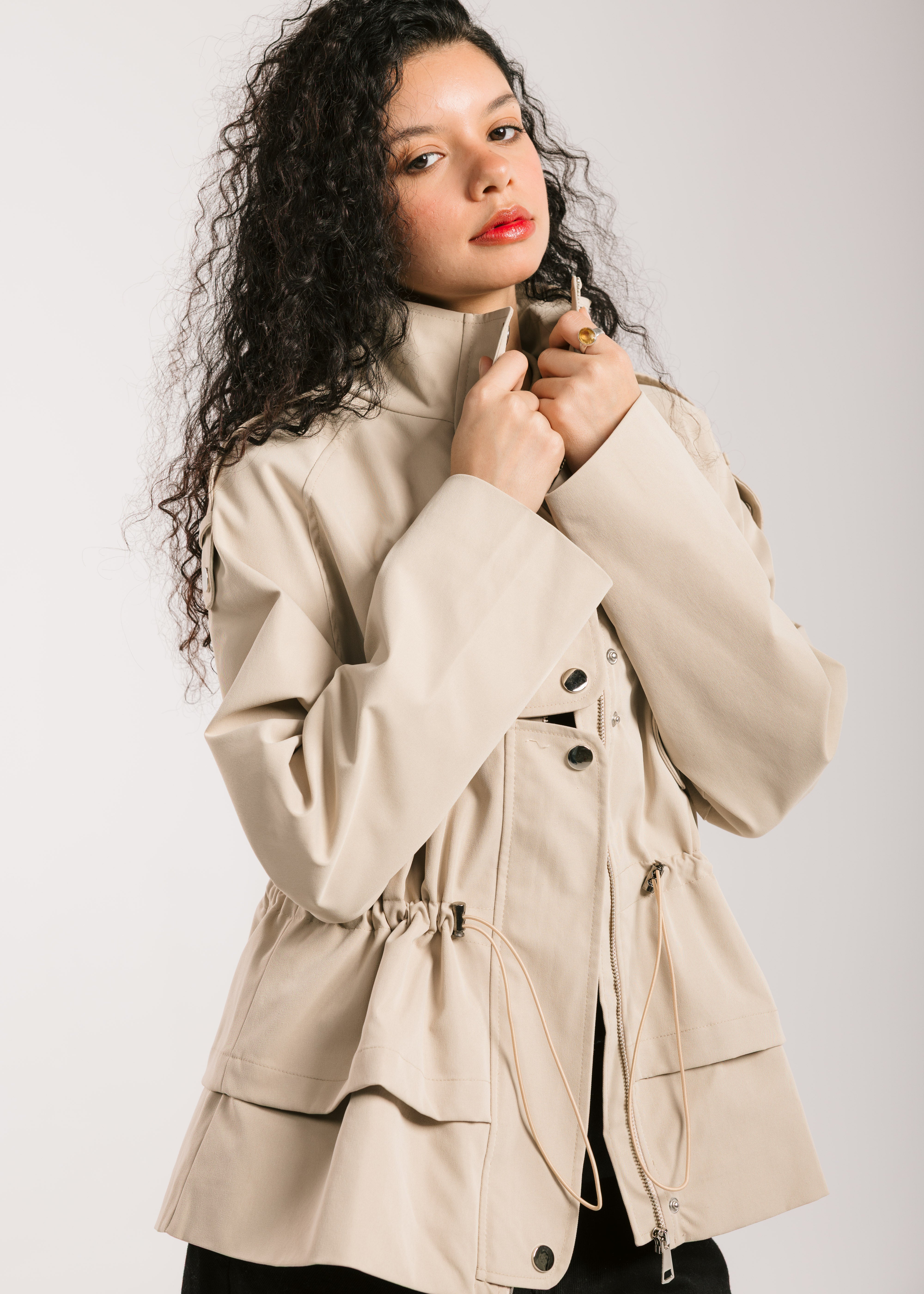 The Icon Gabardine Jacket Beige