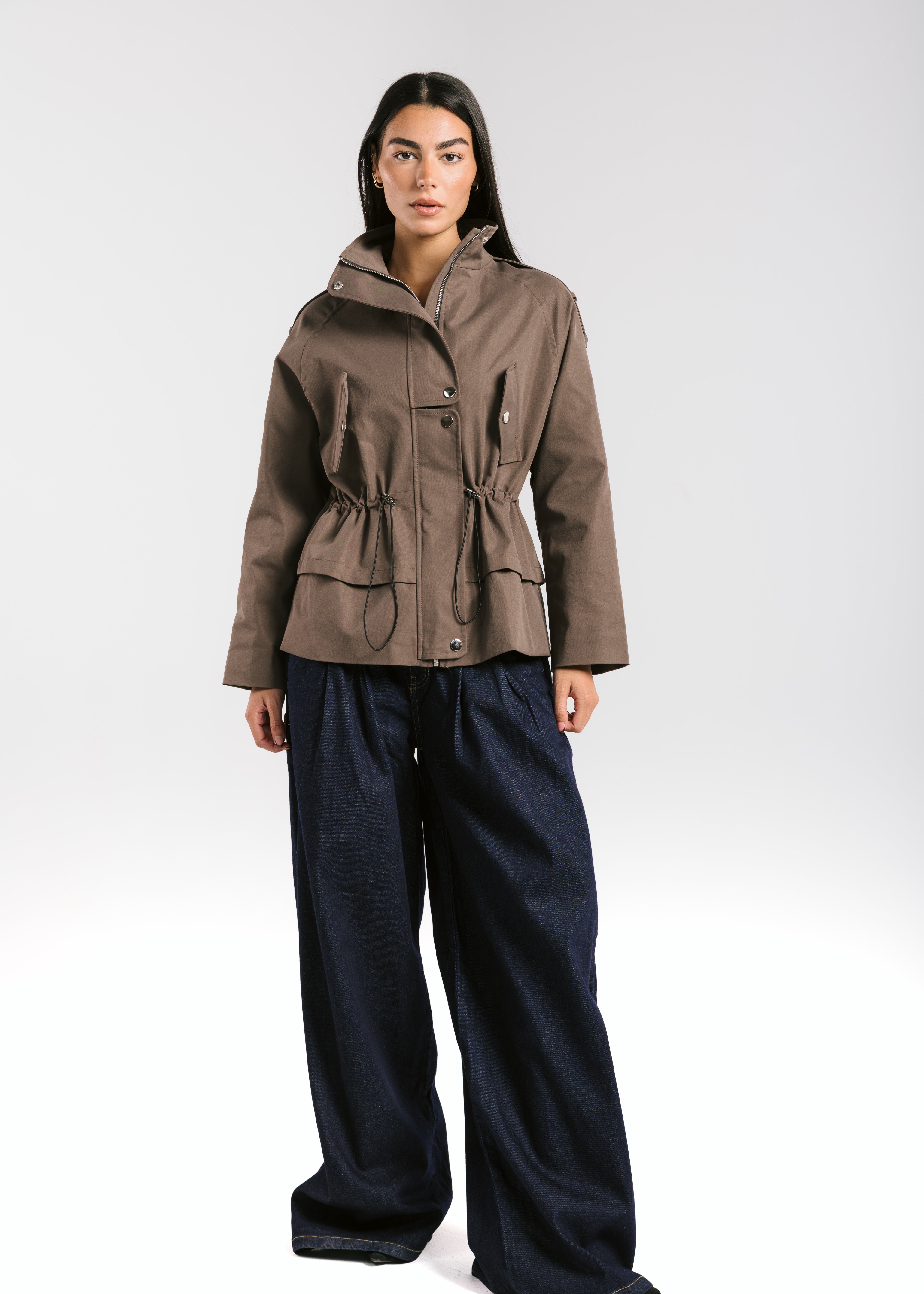 The Icon Gabardine Jacket Brown
