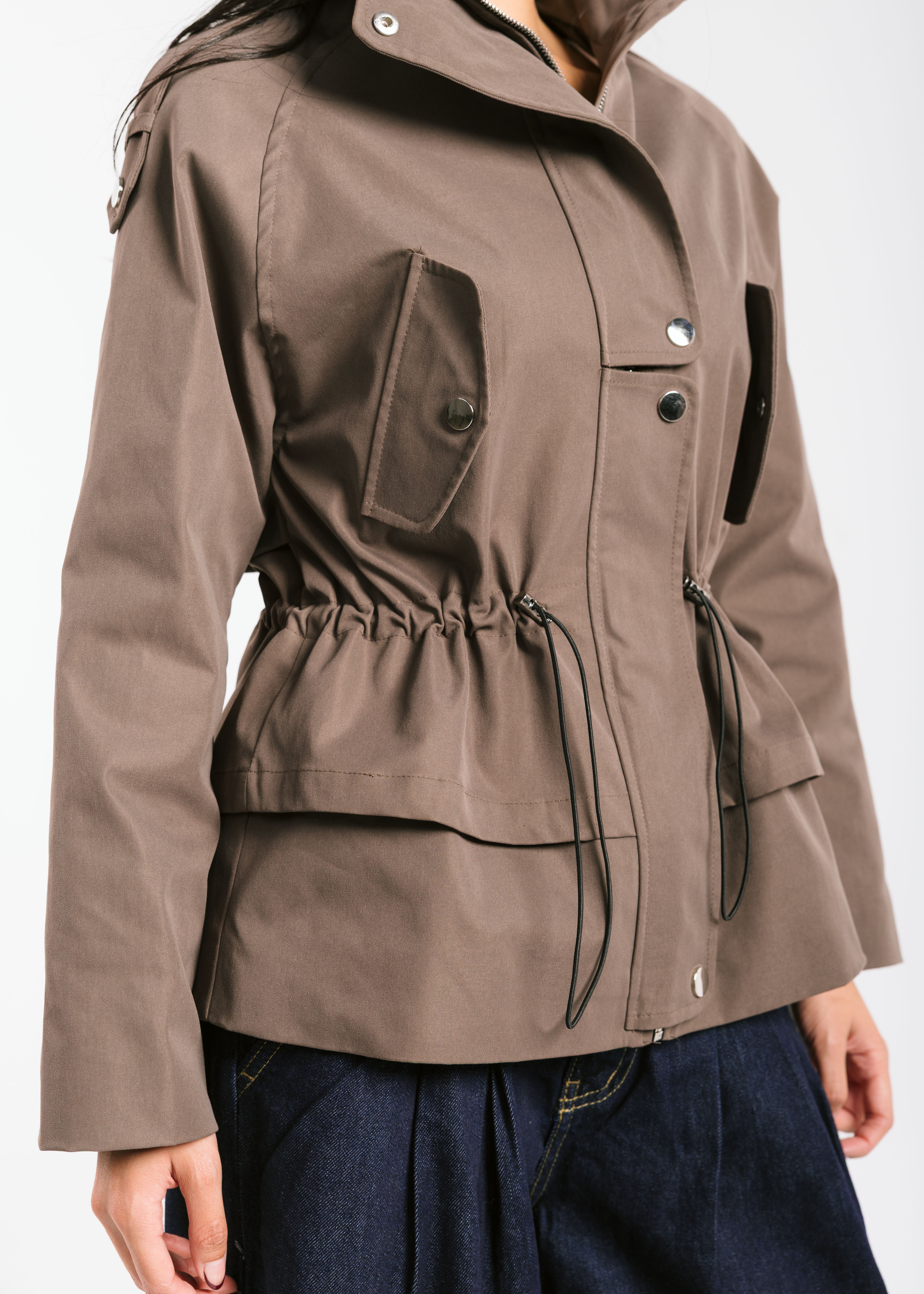 The Icon Gabardine Jacket Brown