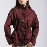 The Icon Gabardine Jacket Burgundy