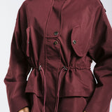 The Icon Gabardine Jacket Burgundy
