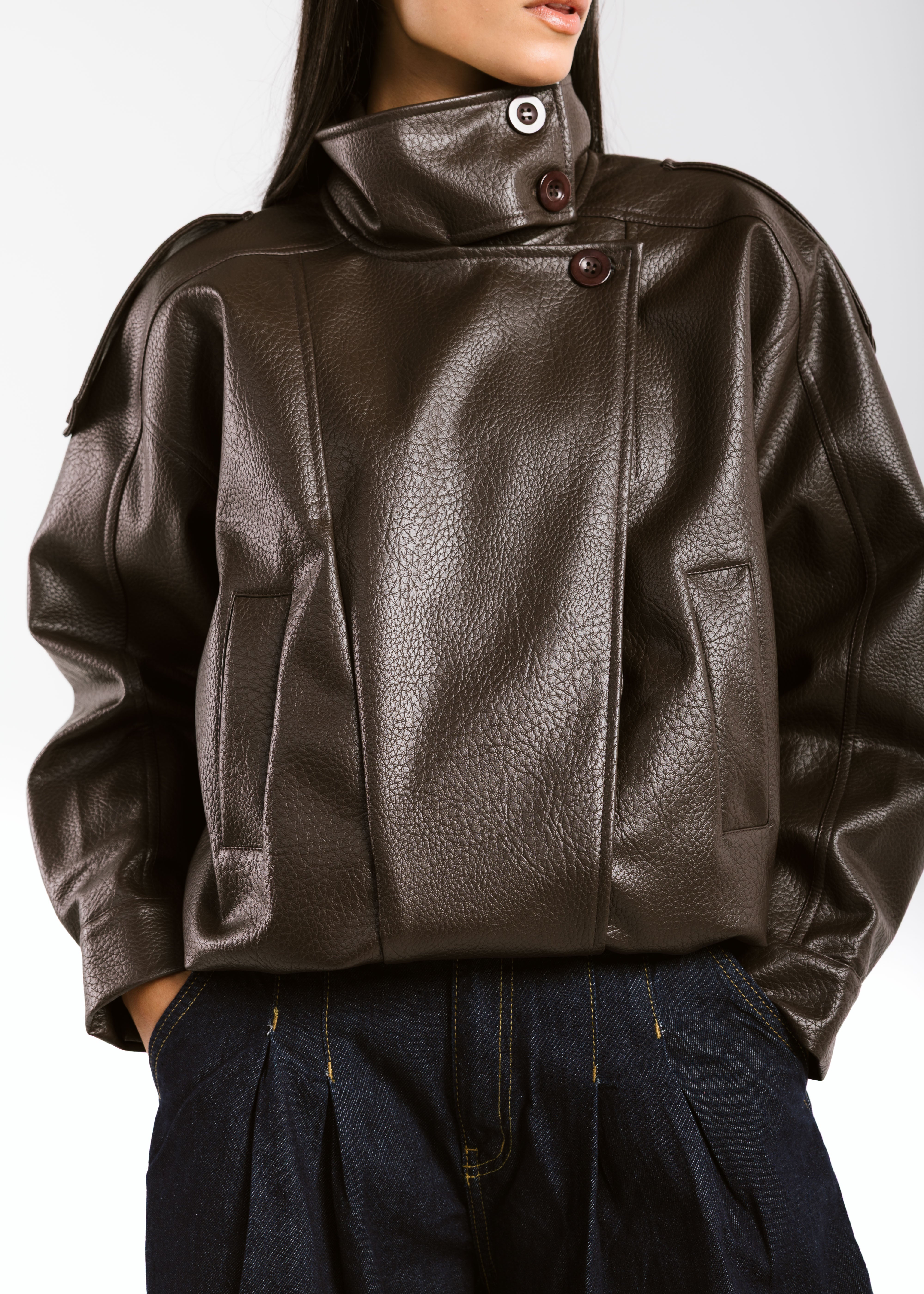 Main Leather Jacket Brown