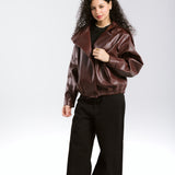 Main Leather Jacket Burgundy