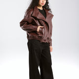 Main Leather Jacket Burgundy