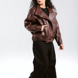 Main Leather Jacket Burgundy