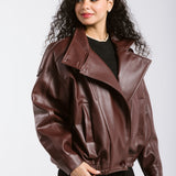 Main Leather Jacket Burgundy