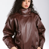 Main Leather Jacket Burgundy